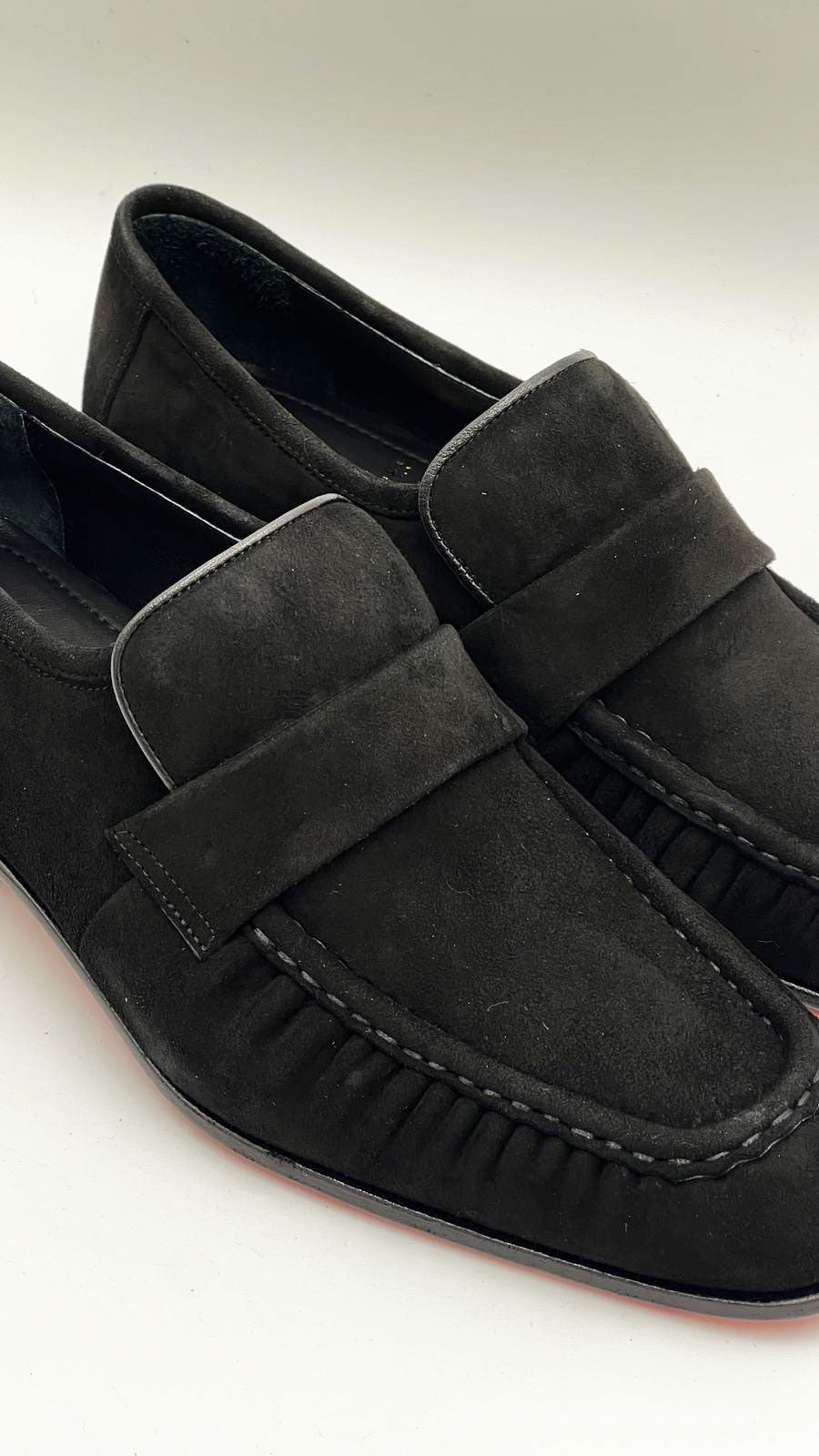 C Collection Suede Loafer - Black
