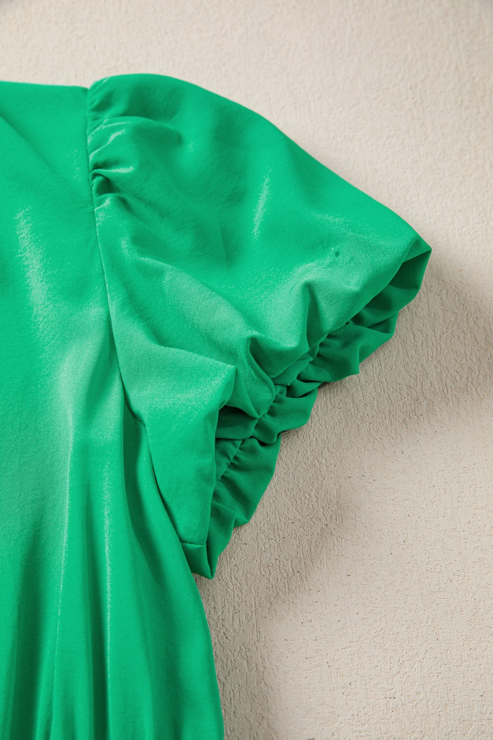 Elegant Ruffled Tiered Puff Sleeve Maxi Dress
