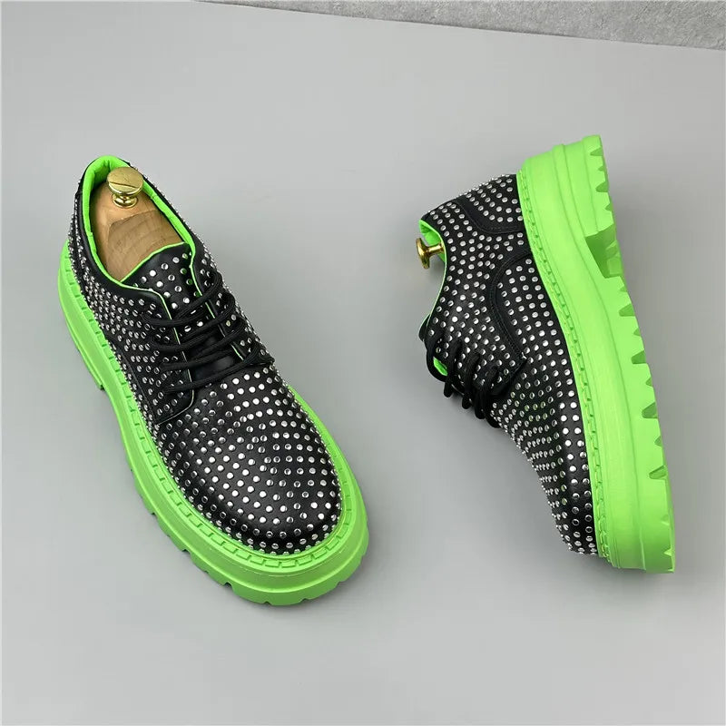 New Luxury Casual Genuine Leather Rivets High-quality Leisure Tooling Shoes Comfortable Inside Handmade Trend Fashion Shoes