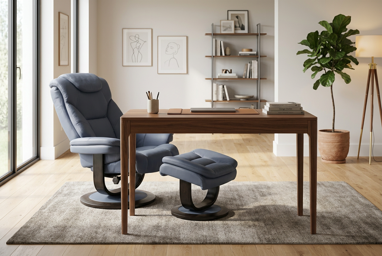 Oslo Euro Recliner w/ Ottoman
