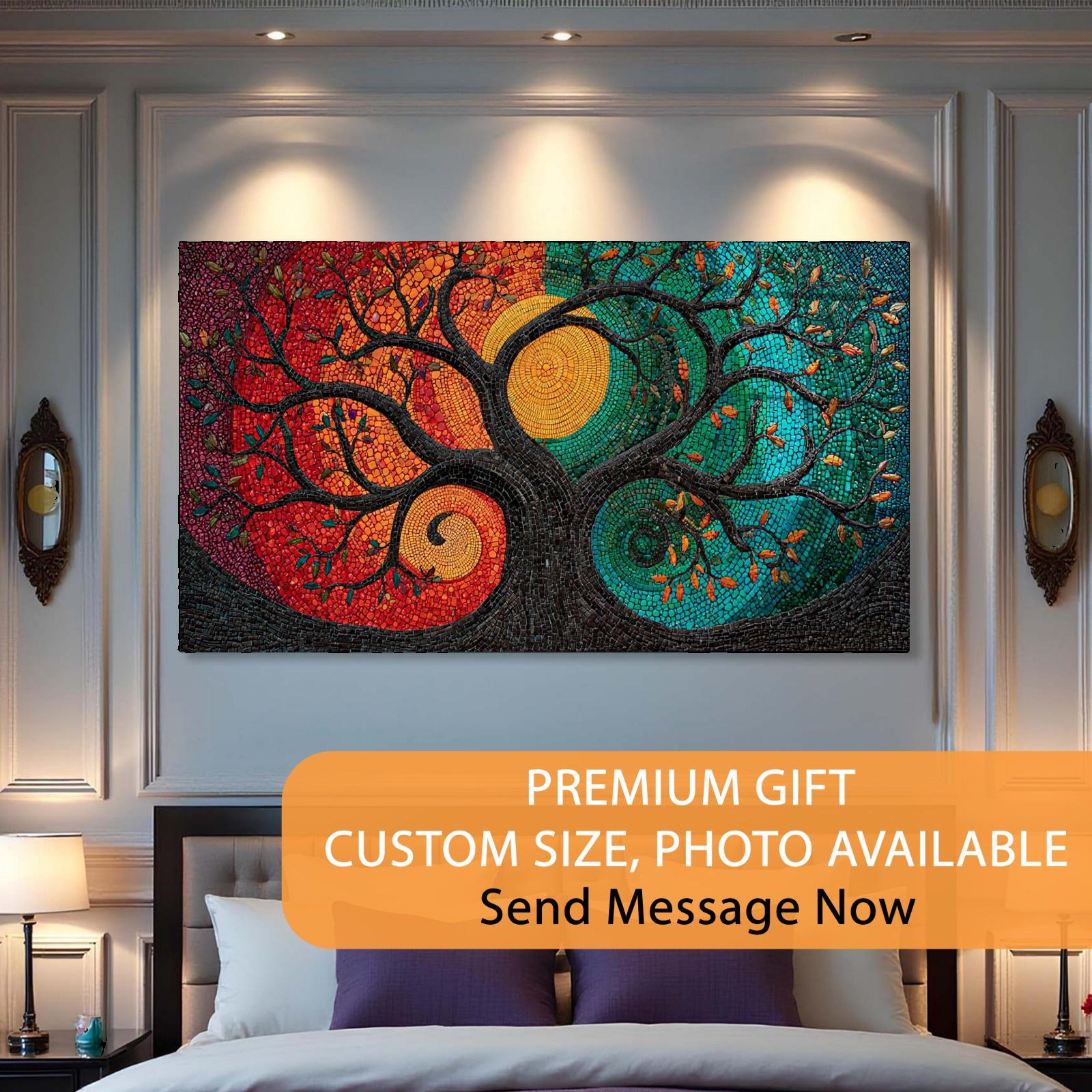 Tree of Life Tempered Glass Wall Art | Spiritual Decor