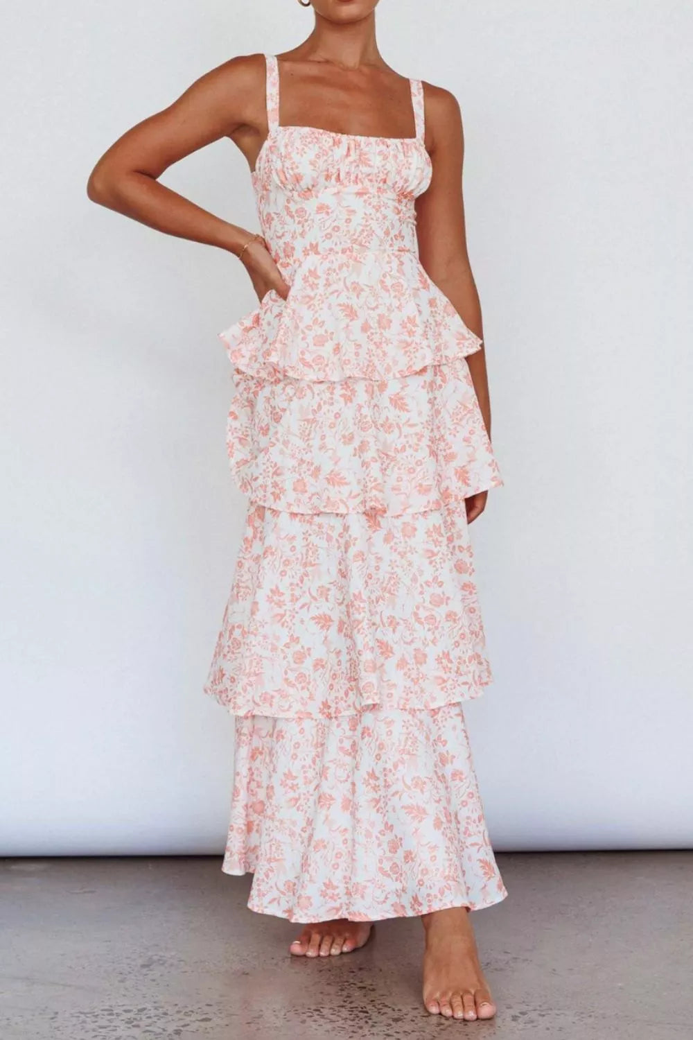 Floral Layered Maxi Dress