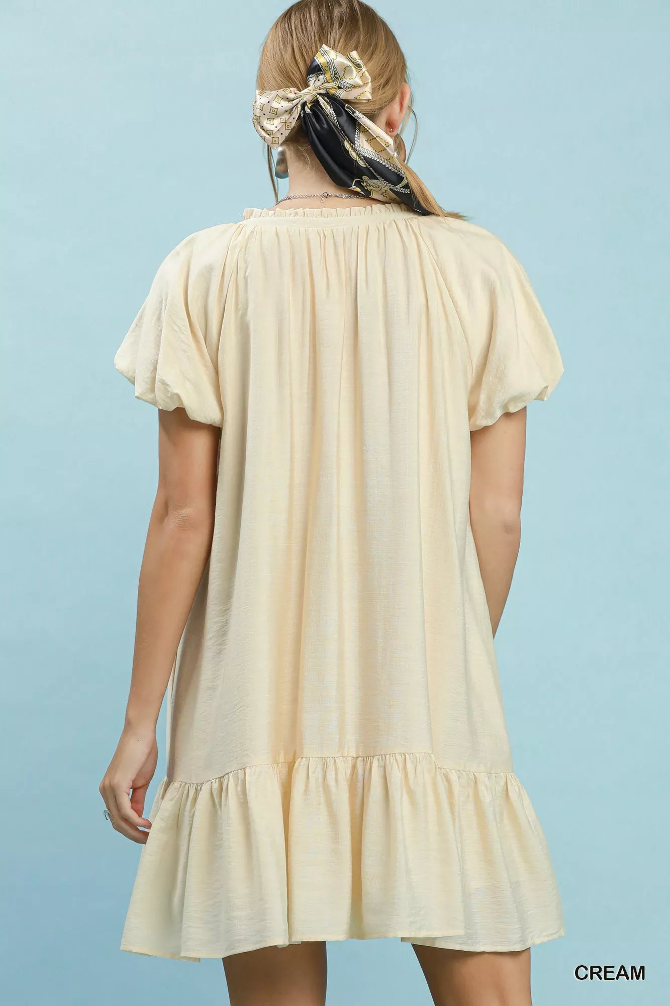Umgee Ruffle Hem Shift Mini Dress