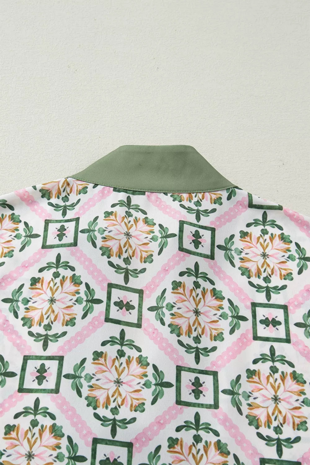 Multicolour Boho Geometric Flower Print Short Sleeve Loose Mini Dress
