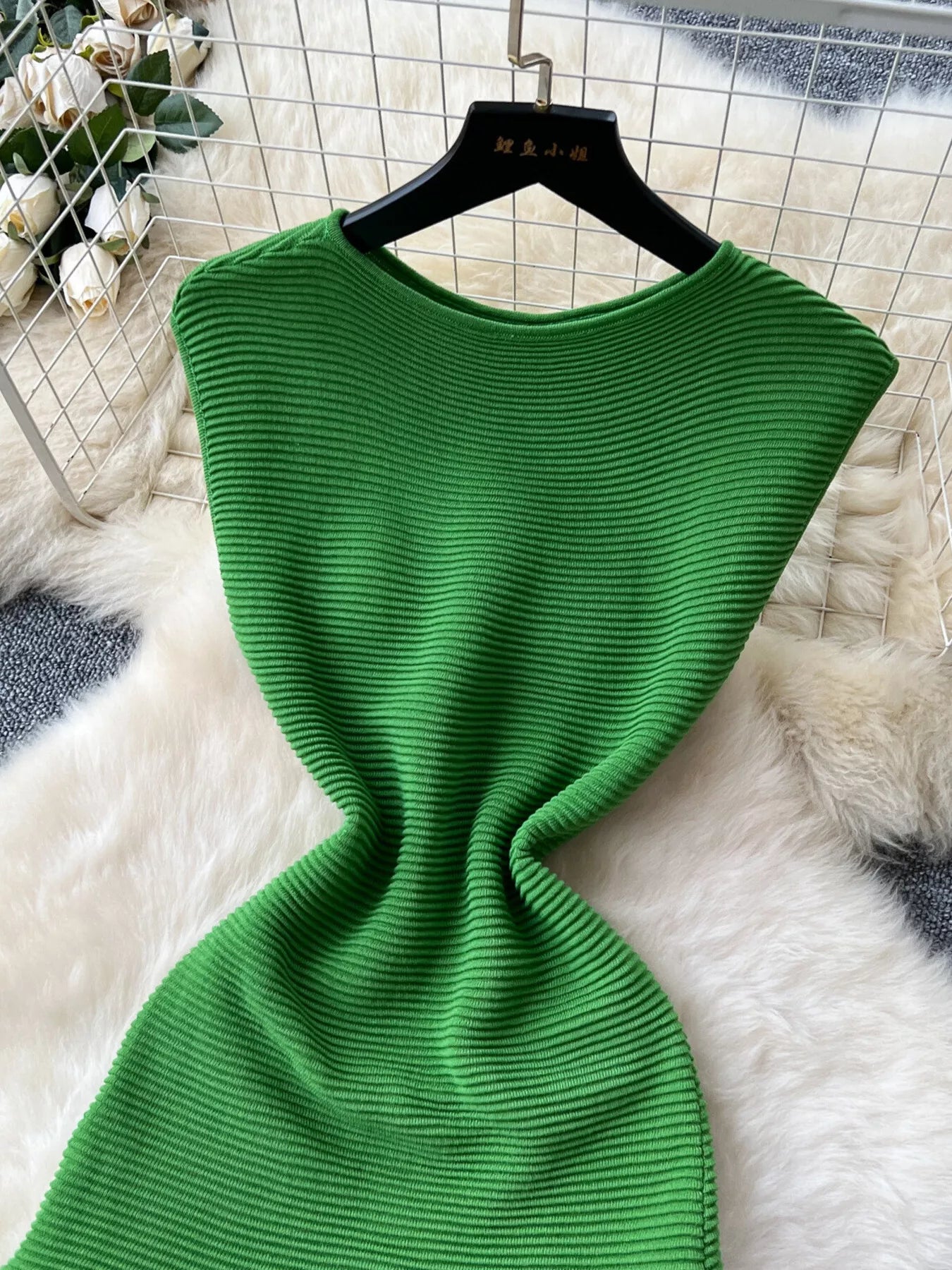 Sleeveless Textured Knit Dress