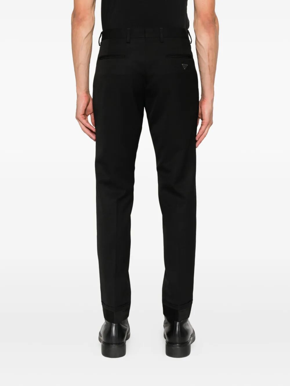 Prada Men Straight Leg Wool Trousers