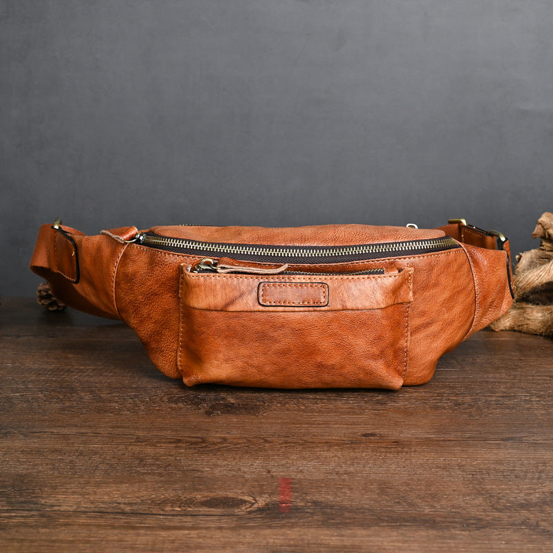 Retro Casual Genuine Leather Chest Bag