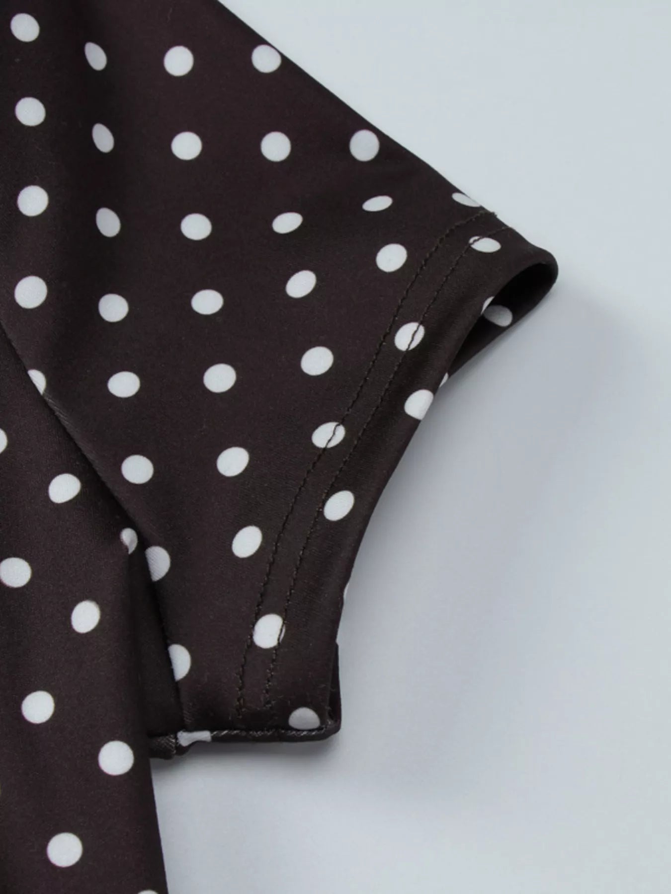 Polka Dot Cut-Out Front Mini Dress