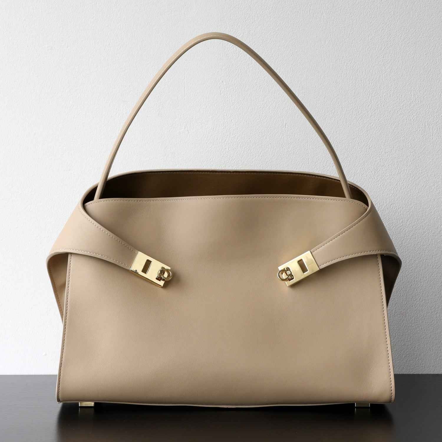 Luxury Genuine Leather Tote Bag for Women, Large Capacity, Top-Grain Cowhide, Handheld Shoulder Bag, HUG Style