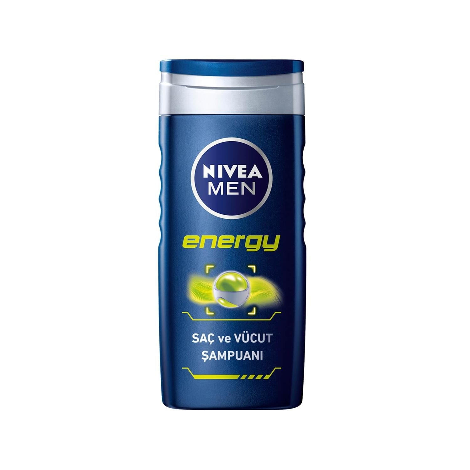 Nivea Men Energy Shampoo - 500ml Hair and Body Wash for Men, Multipurpose Cleansing