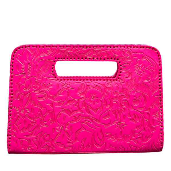 The Claire| Hand-Tooled Leather Statement Clutch