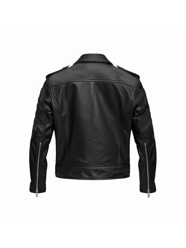 Men’s Vintage Black Leather Jacket – Black Leather Jacket for Men