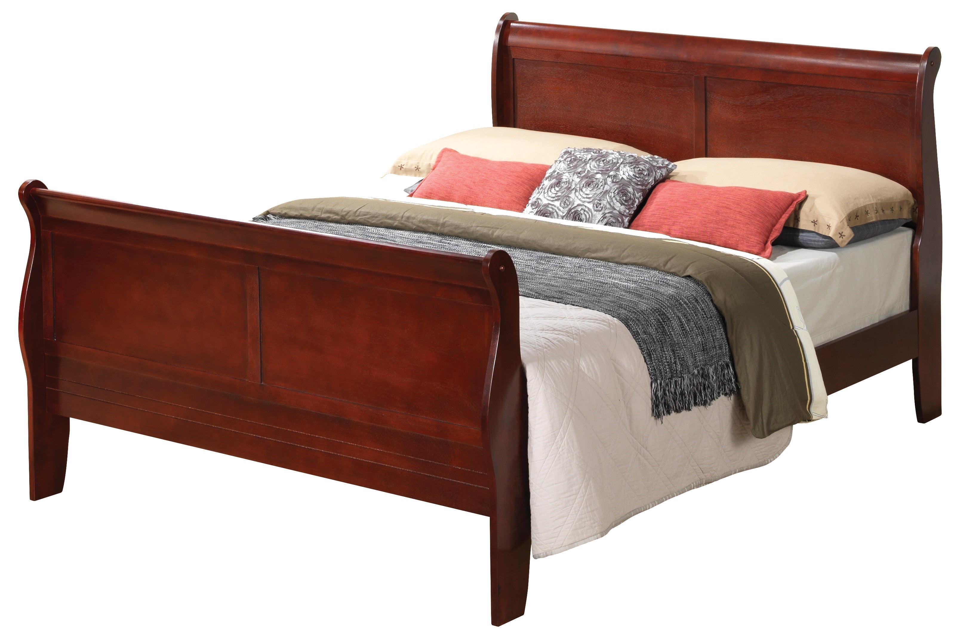 Charming Cherry Traditional Full Bed For Comfort
