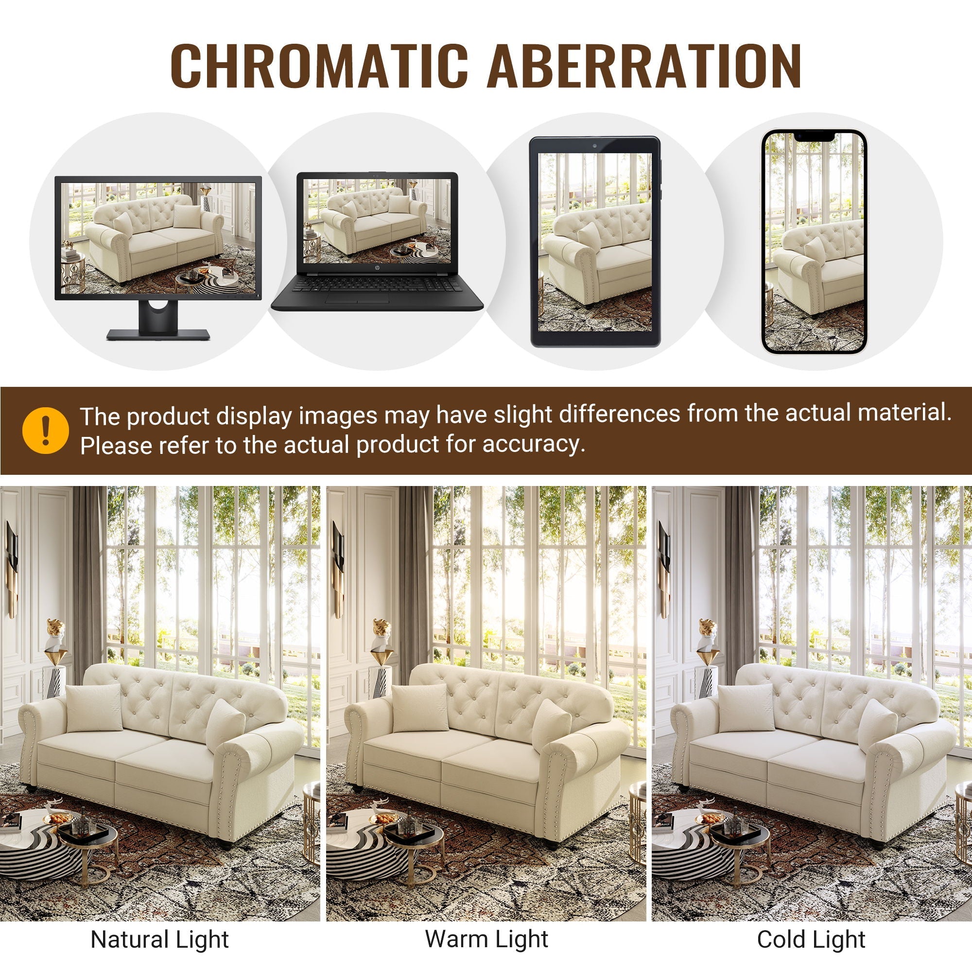 Upholstered Sofa Set With Nailhead Trim And Rolled Armrests, Includes Pillows