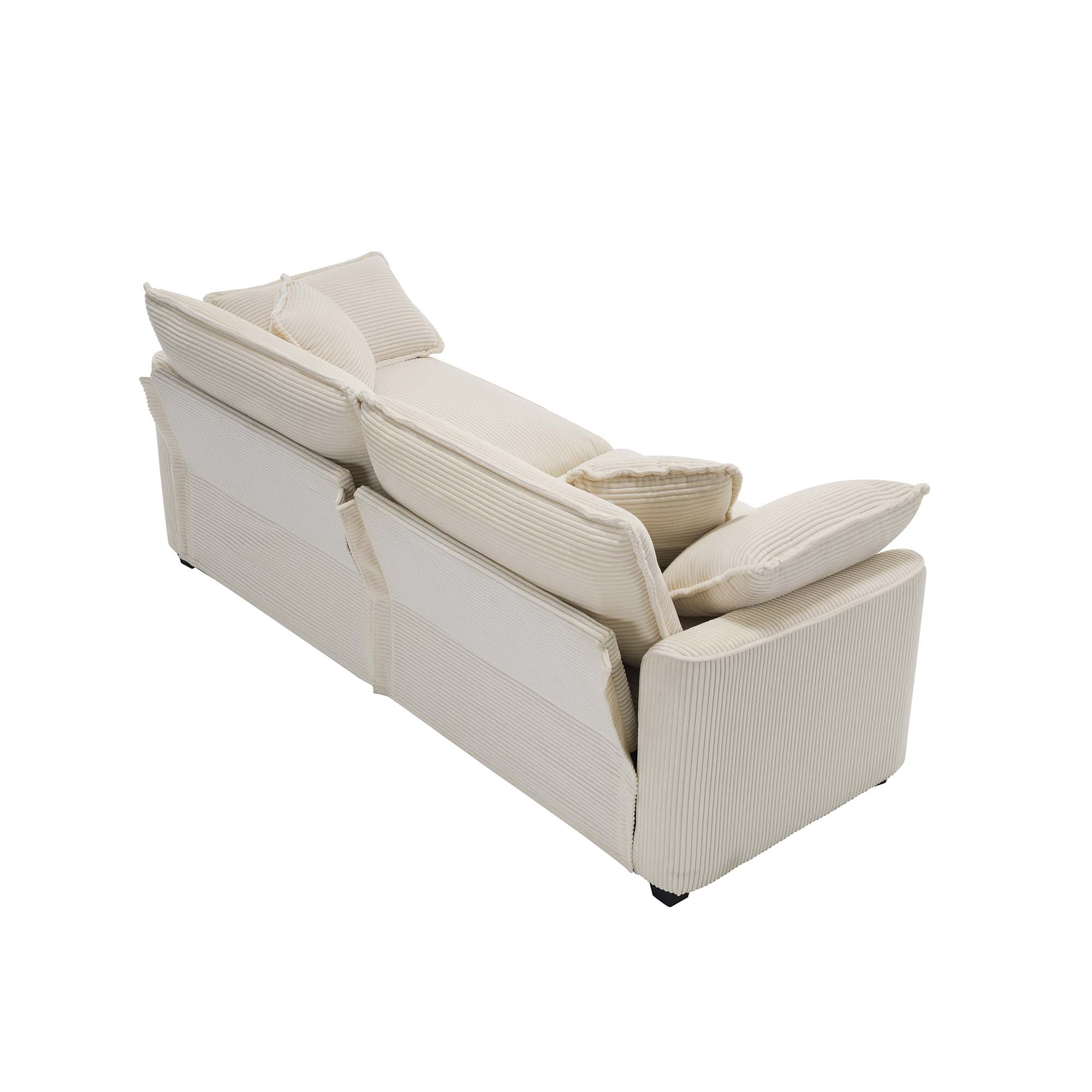 Warm and Cozy Sofa Set with Soft Cushions and Pillows