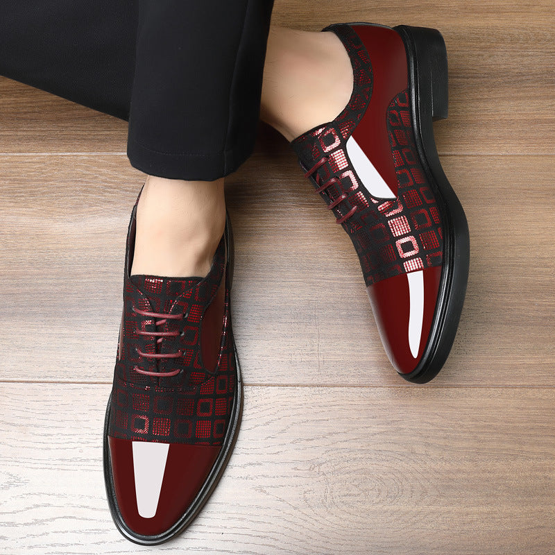 Men's Casual British-Style Korean-Style Pointed-Toe Leather Shoes