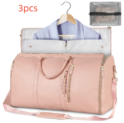 Women's Large Capacity Travel Duffle and Garment Bag Handbag