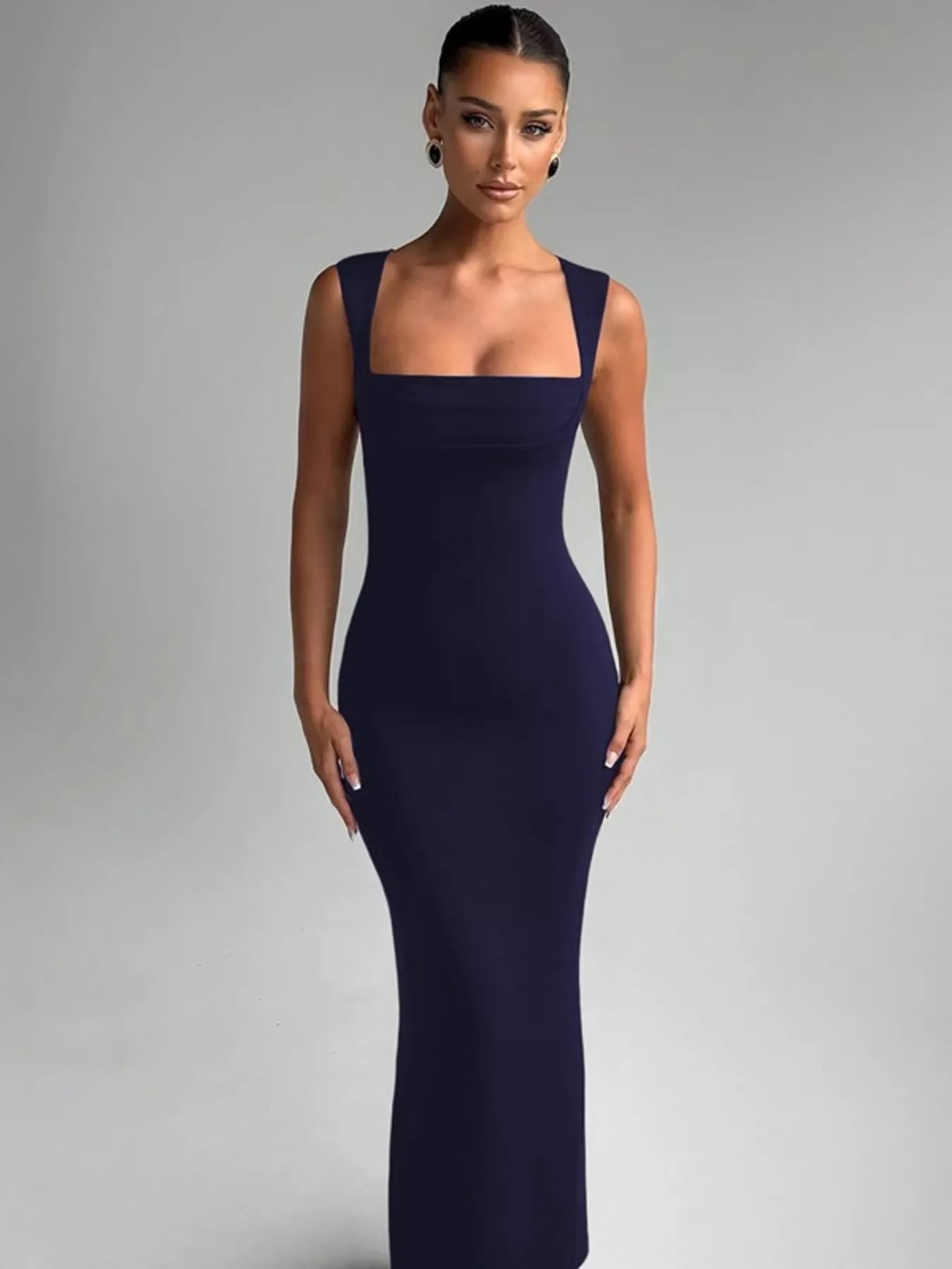 Square Neck Sleeveless Maxi Dress