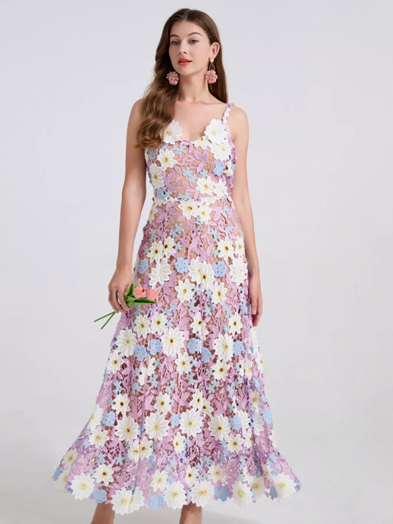 Floral Embroidered Maxi Dress