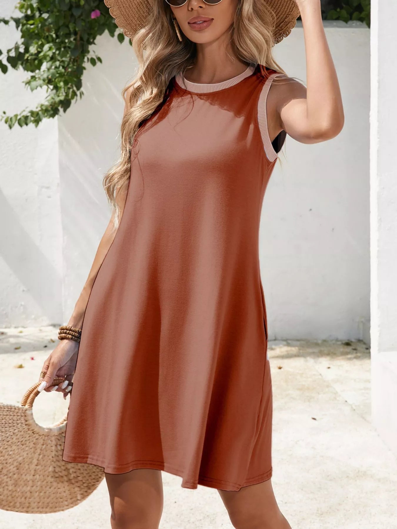 Sleeveless Casual Flowy Mini Dress