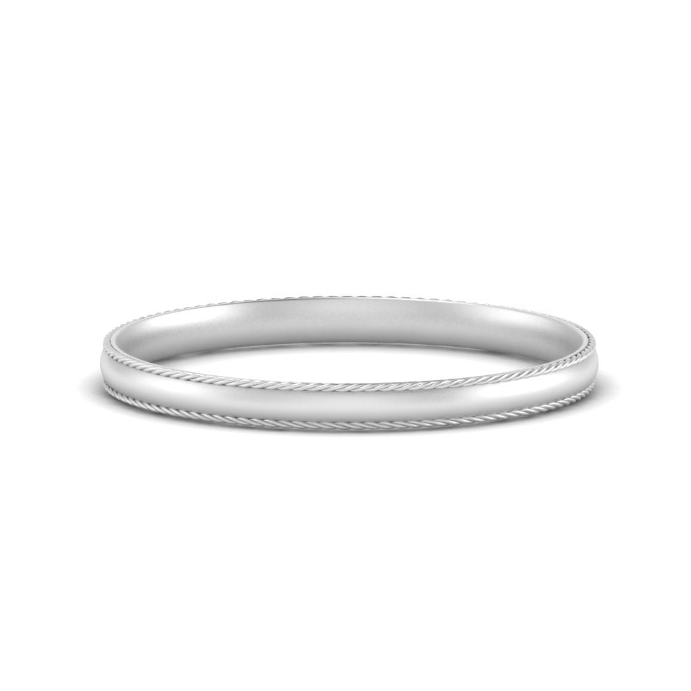 Rope Design Comfort Fit Mens Band