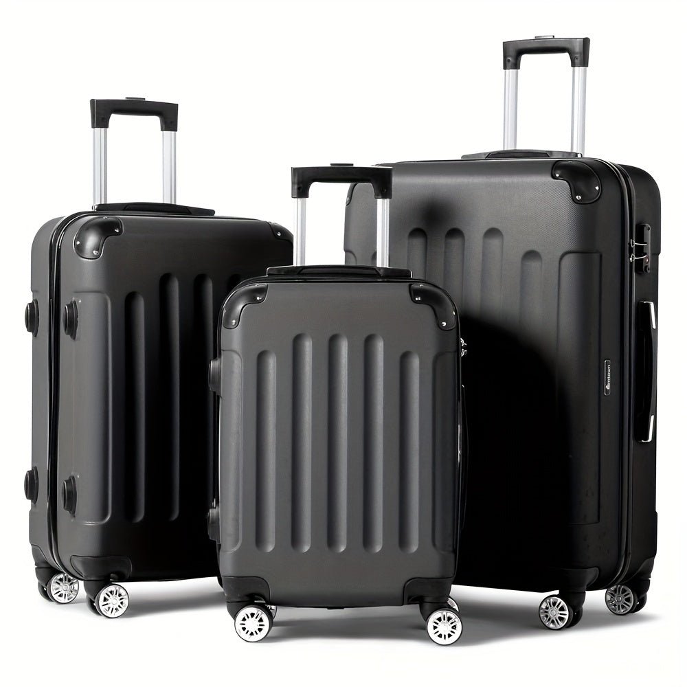 3-Piece Hard Shell Luggage Set with TSA Lock – 20/24/28 Inch 360° Spinner Wheels - Overture Gifts