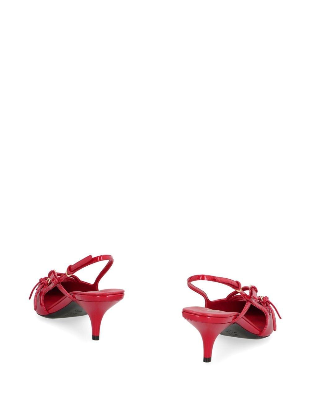 Miu Miu Women Patent Leather Slingbacks With Buckles