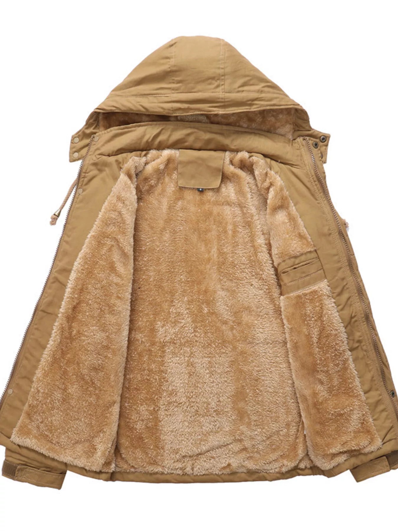 Men's Full Size Warm Hooded Winter Parka Jacket Plus Size