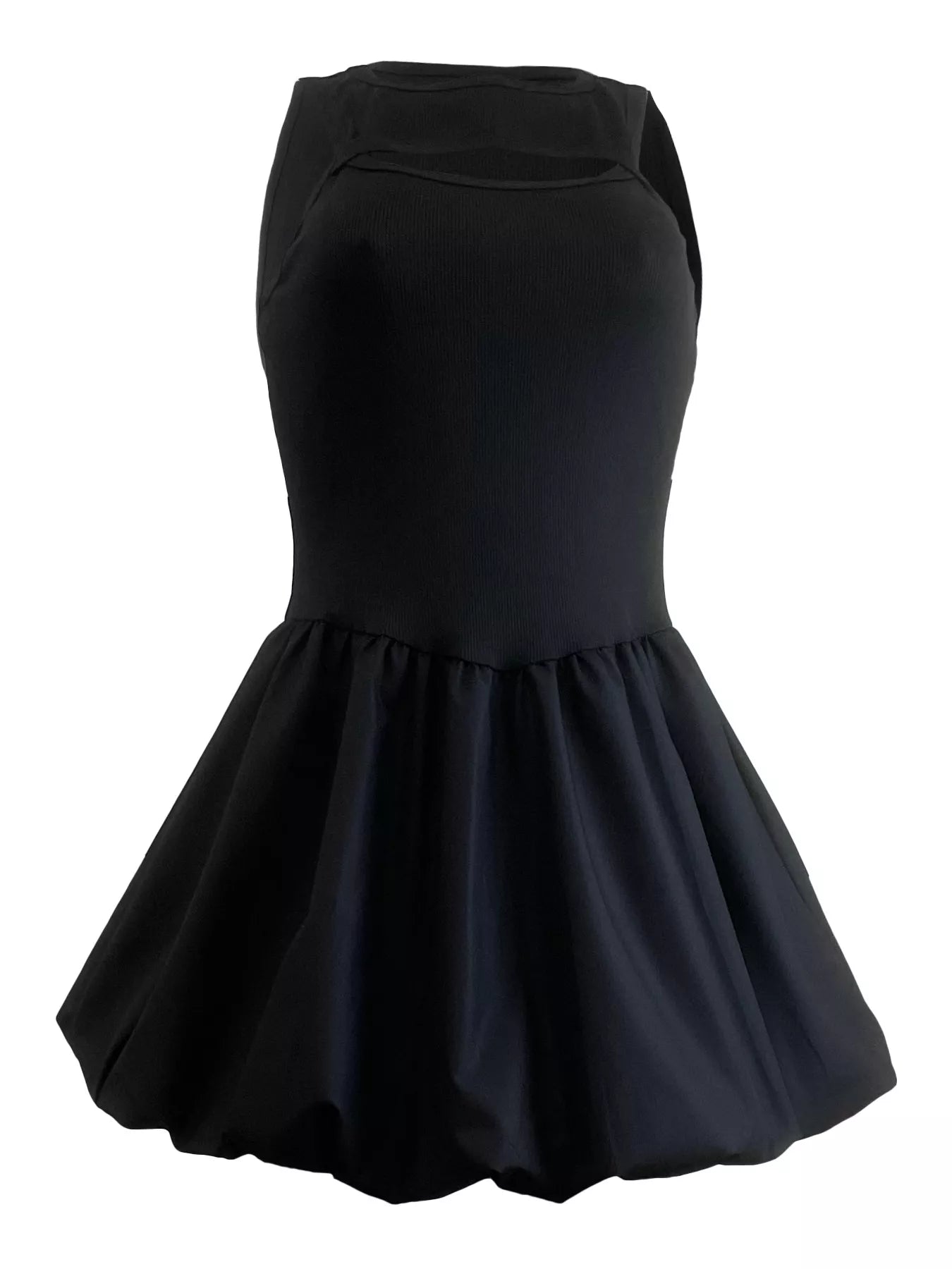 Cut-out Bubble Hem Dress