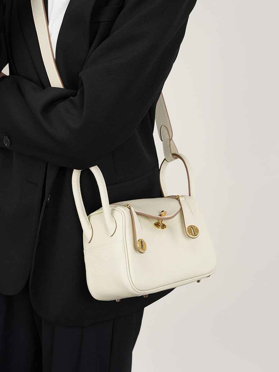 Mini genuine leather shoulder crossbody bag pillow bag versatile lindy small bag doctor bag trendy