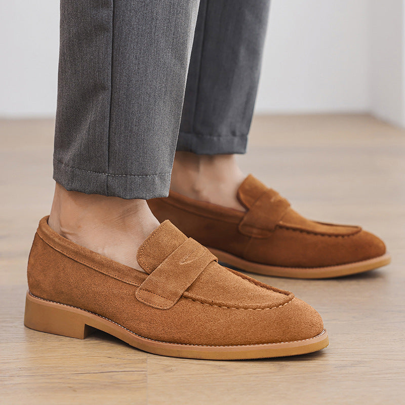 Formal Business-Casual Leather Mens Slip-On Loafers