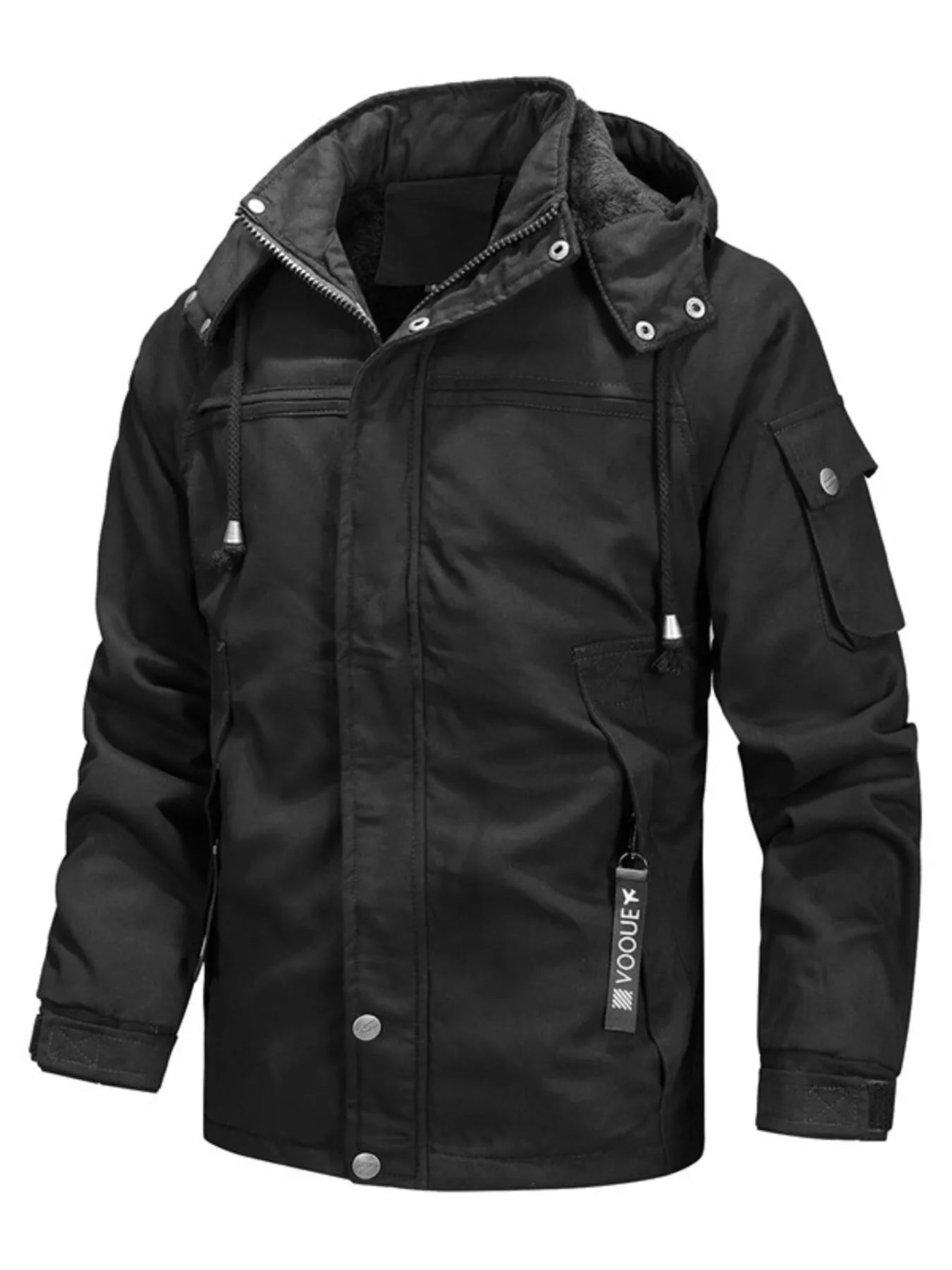 Men's Full Size Warm Hooded Winter Parka Jacket Plus Size