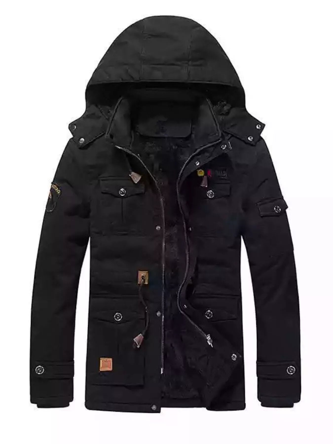 Men's Full Size Warm Hooded Parka Coat Plus Size