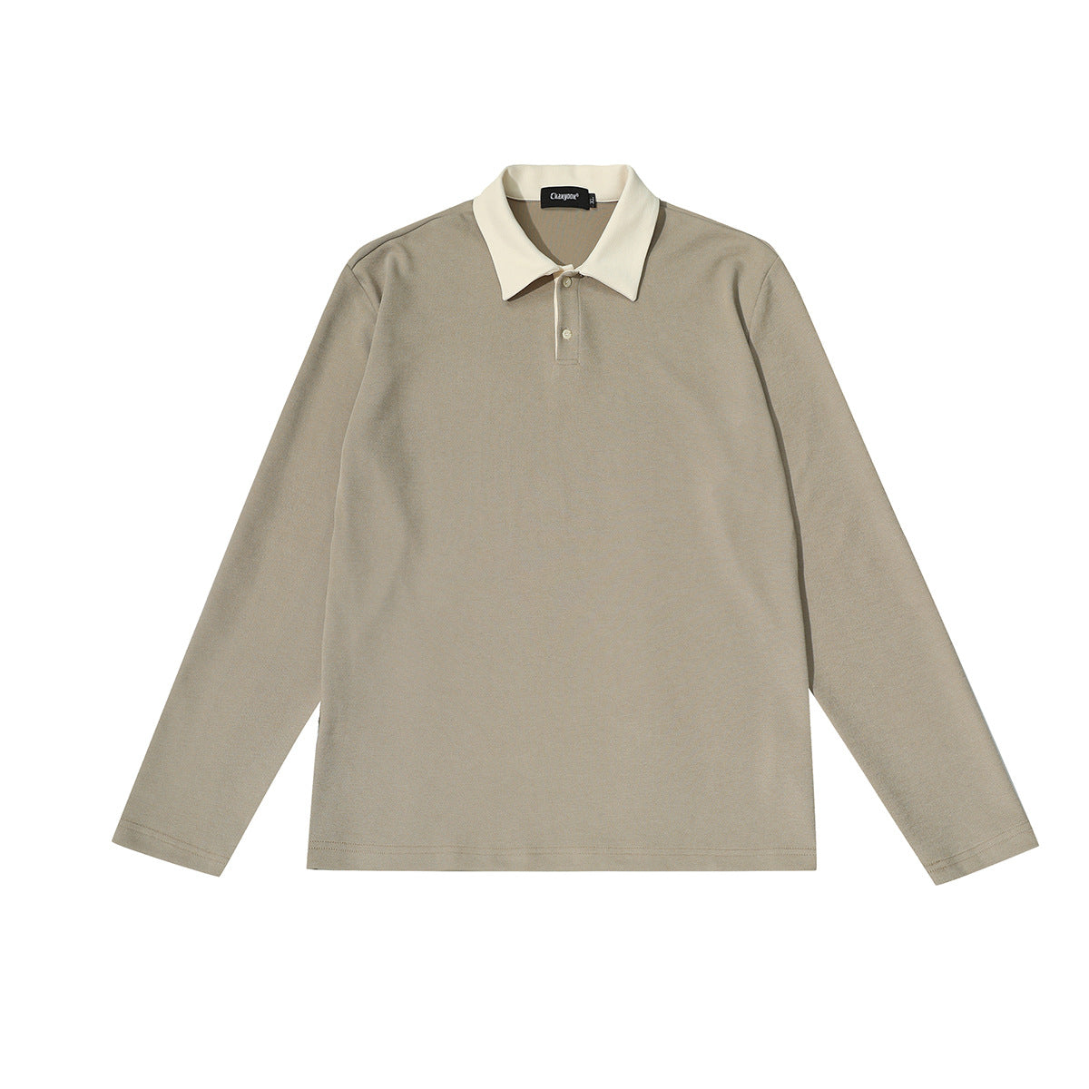 Retro minimalist base shirt polo shirt with a collared sweatshirt