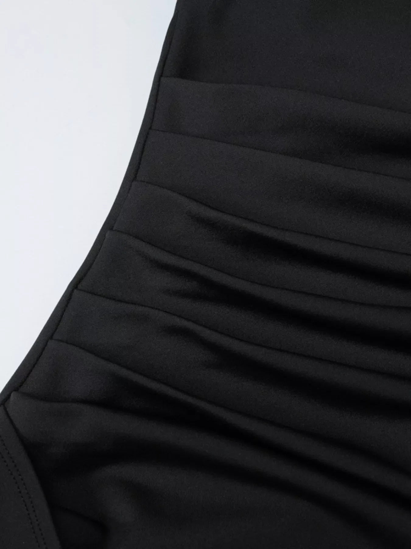 Ruched High-Slit Maxi Dress