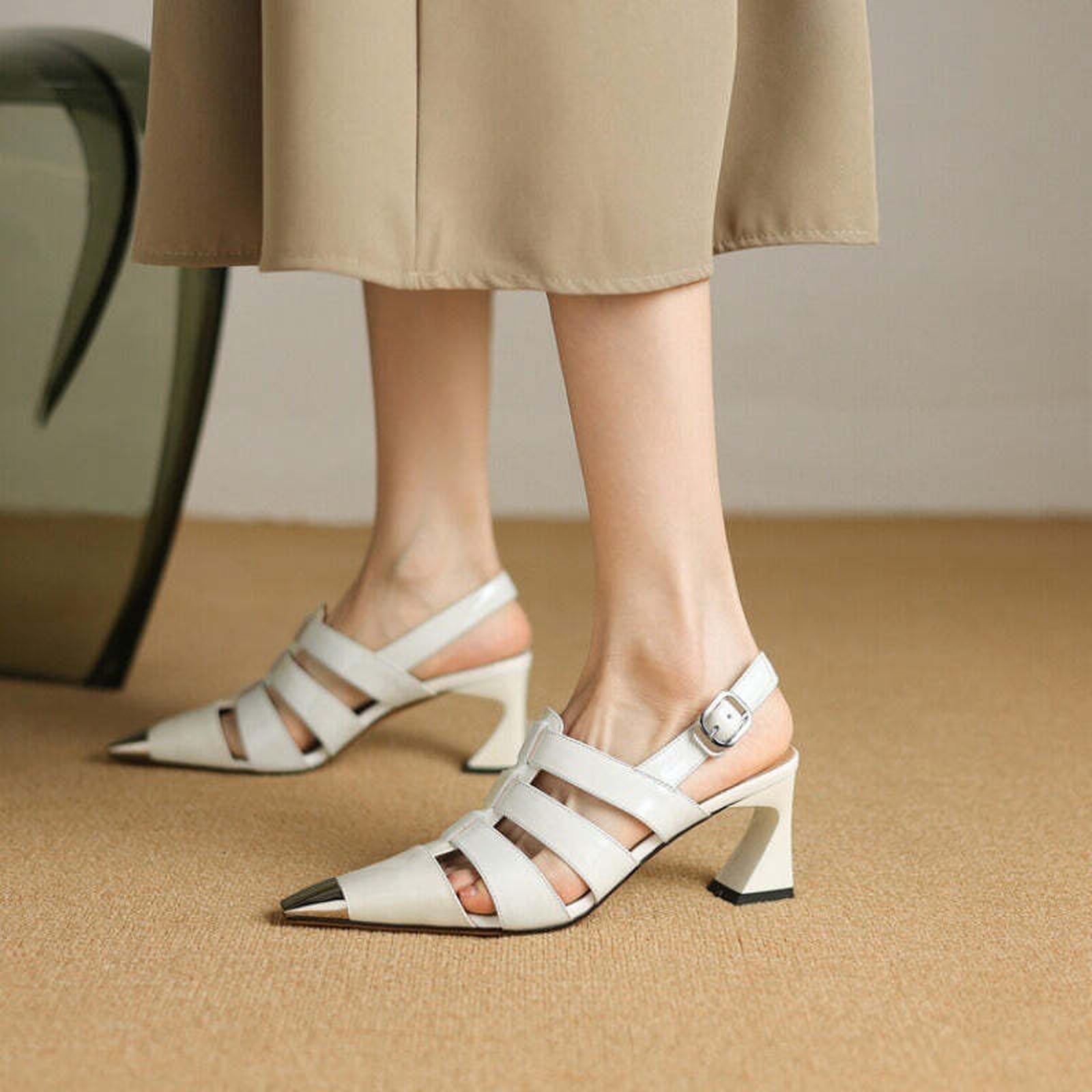 Light luxury niche French retro sandals for outer wear