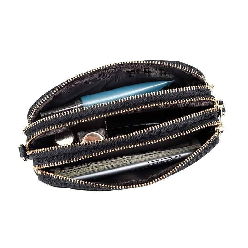 Trend Camellia Genuine Leather Messenger Bag Woman Crossbody Bag Cell Phone Bag Luxury Handbags Women Bags Designer Shoulder Bag