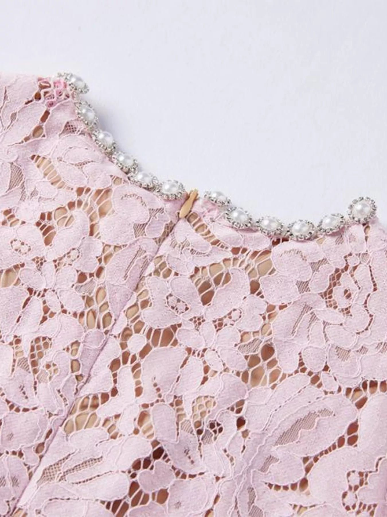 Lace Short Sleeve Mermaid Dress
