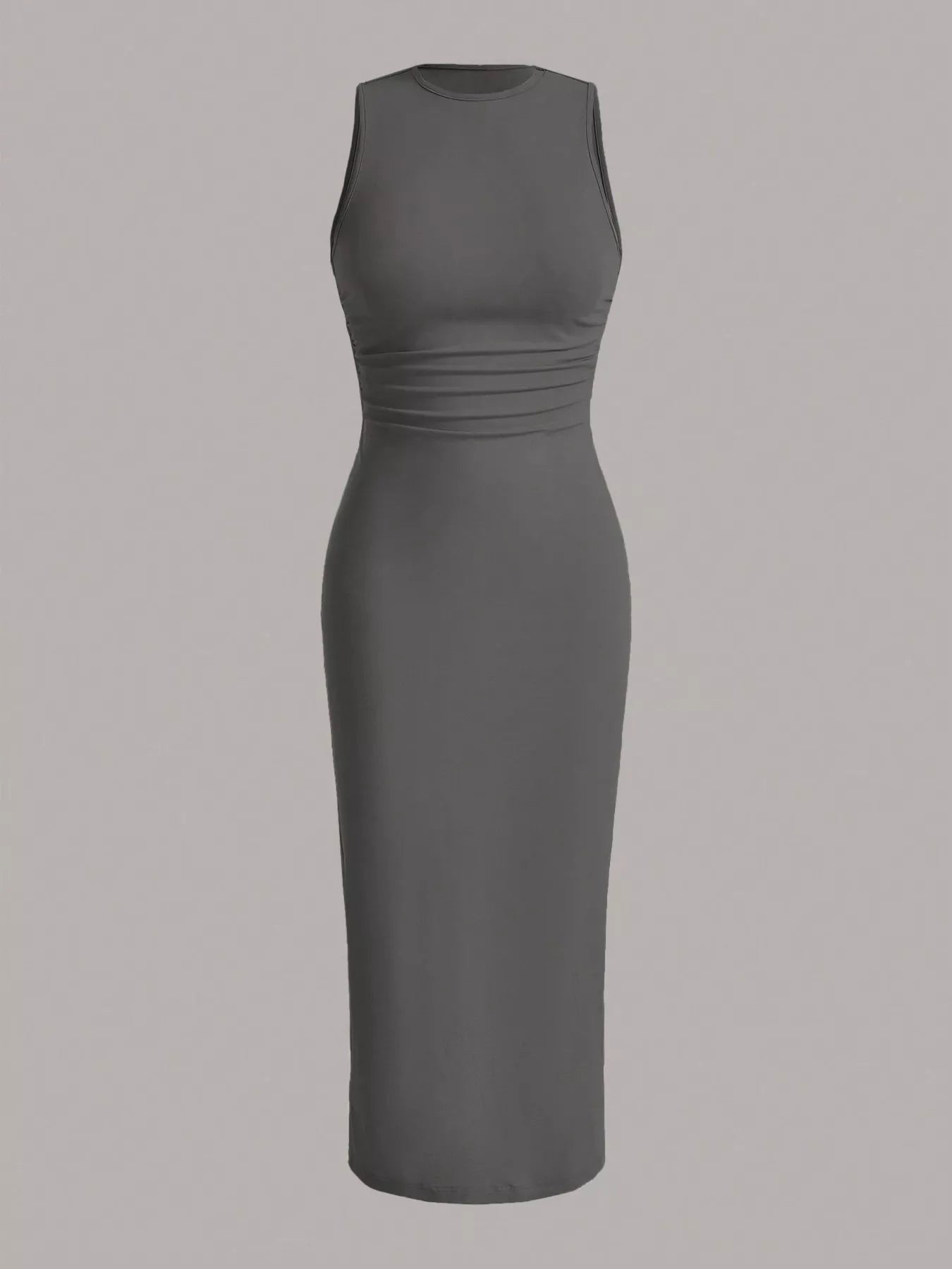 Sleeveless Round Neck Midi Dress
