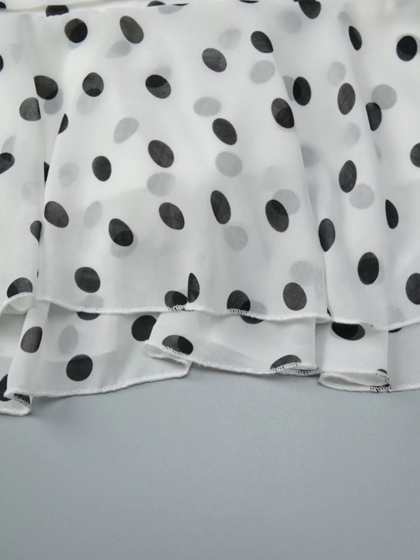 Polka Dot Halter Neck Ruffle Dress