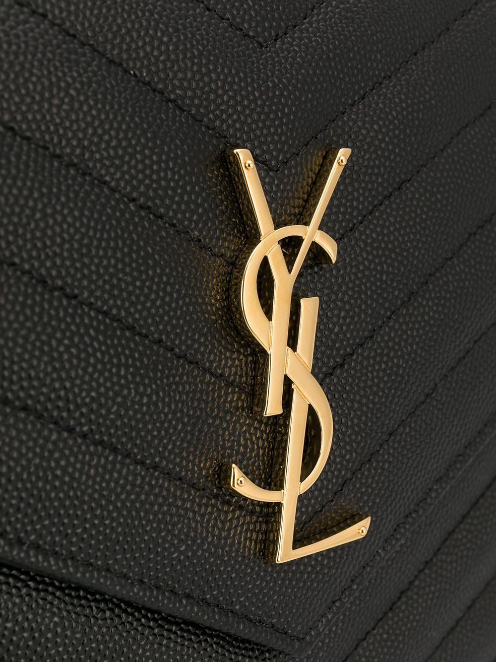Saint Laurent Women Cassandre Matelassé Flap Pouch In Grain De Poudre Leather