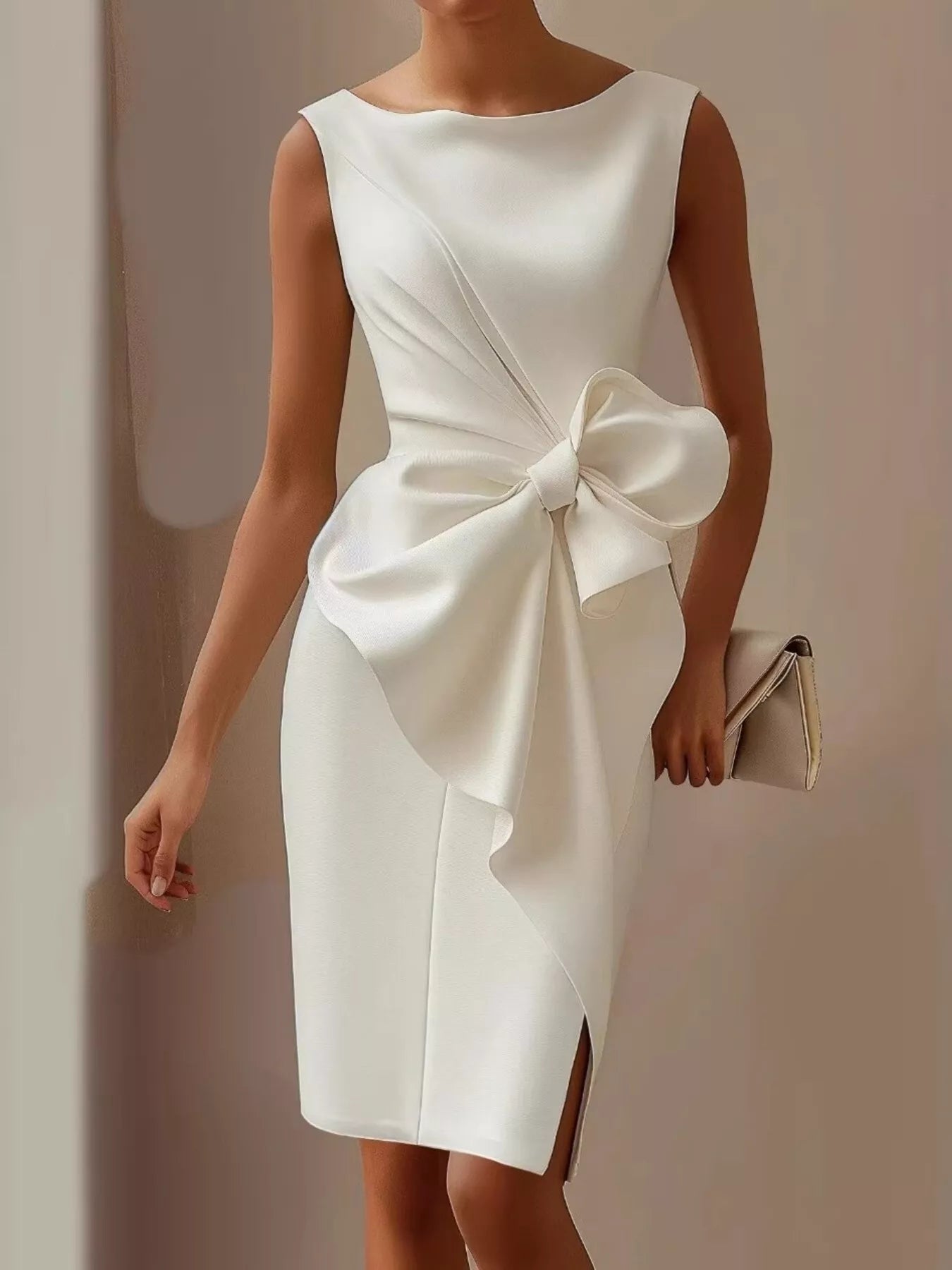 Bow Detail Sleeveless Dress