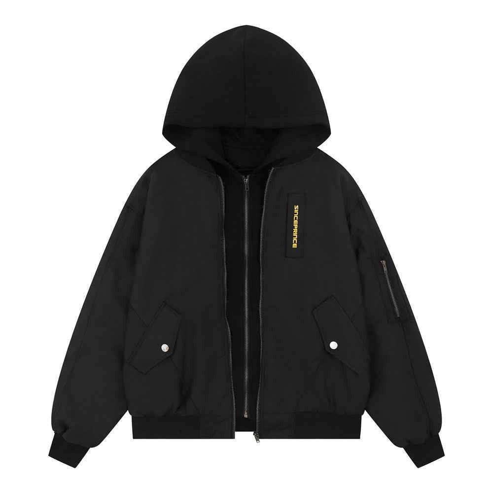 Fake two hooded jackets
