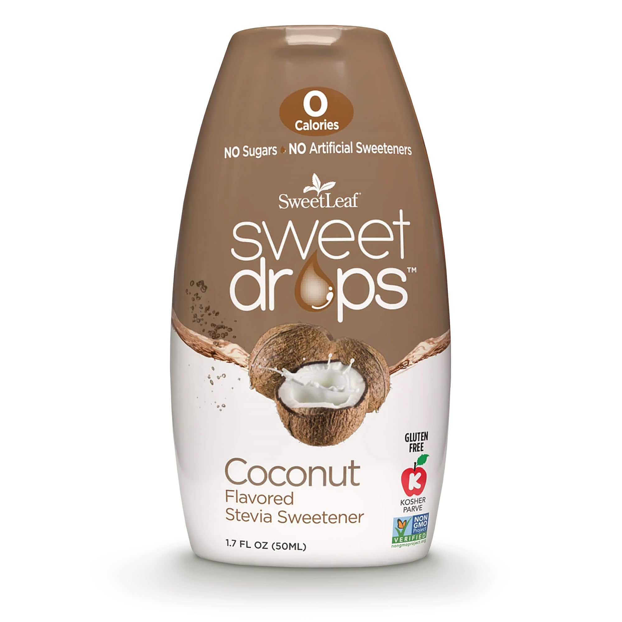 SweetLeaf Coconut Sweet Drops Sweetener, Case of 12, 1.7 Fl Oz Bottles