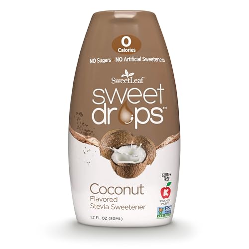 SweetLeaf Coconut Sweet Drops Sweetener, Case of 12, 1.7 Fl Oz Bottles