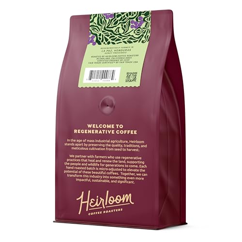 Heirloom Coffee Roasters Organic Pacayal Honey Lot Coffee, Case of 6, 12 Ounce