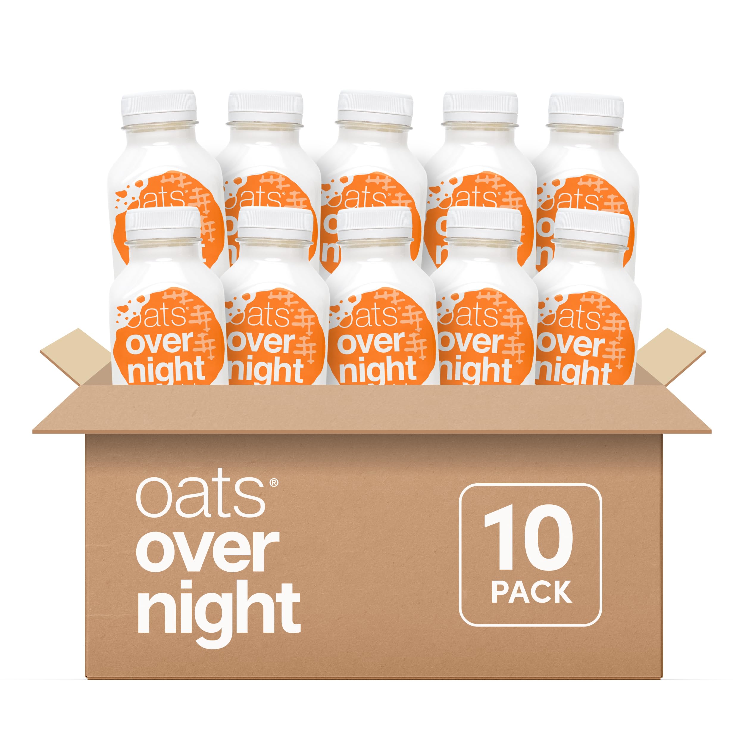 Oats Overnight Peanut Butter Crunch Overnight Oat Shake, Case of 10, 2.3 oz