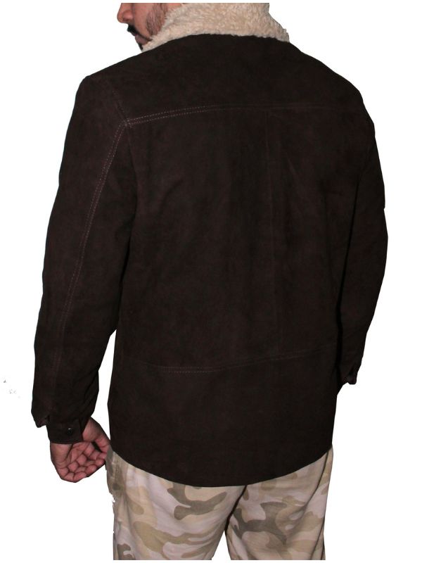 Stylish Brown Suede soft leather jacket