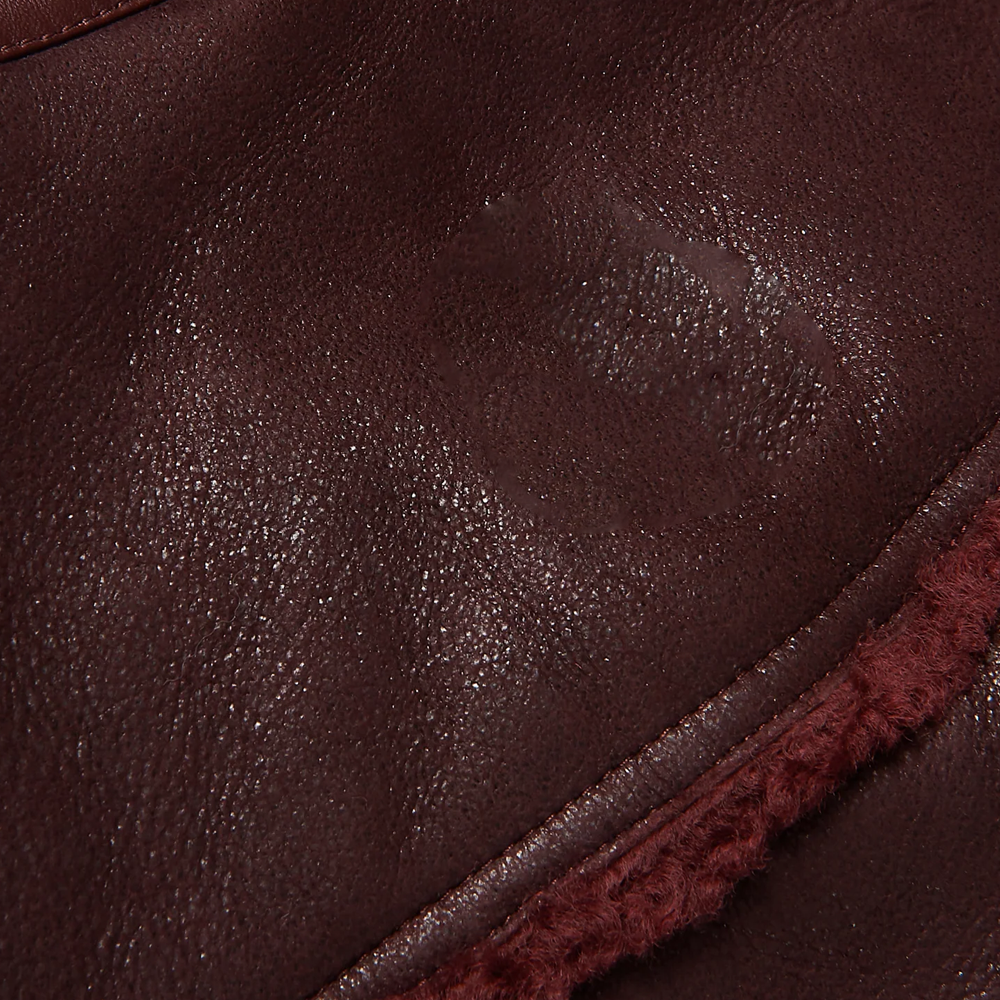 Men’s Real Brown Sheepskin Shearling B3 Aviator Leather Bomber Flying Jacket