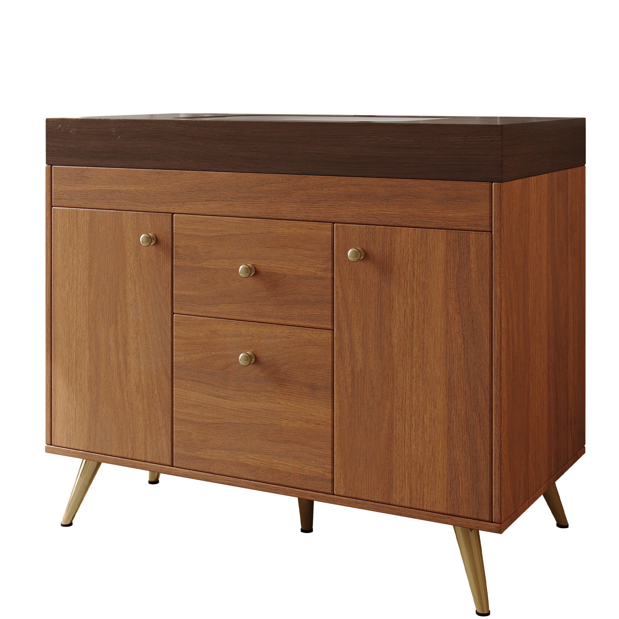 36" Modern Freestanding Bathroom Vanity with Sintered Stone Top
